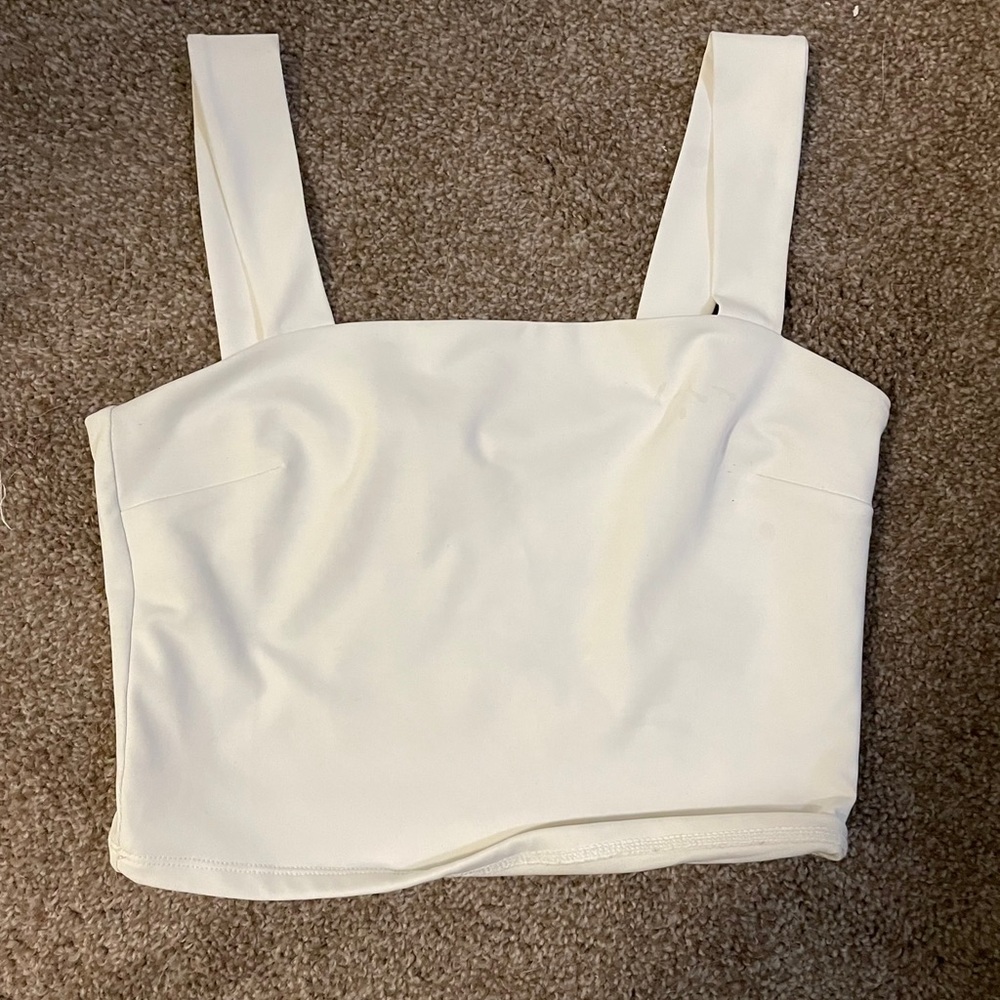 White crop top worn once